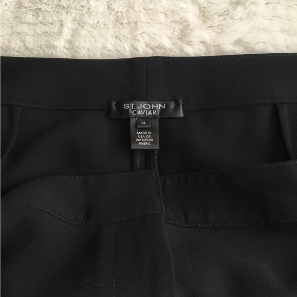 St. John caviar black pants size 16 - Picture 9 of 9